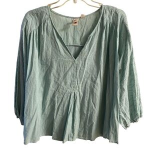 Dolan Anthropologie pop over blouson babydoll blouse cotton large